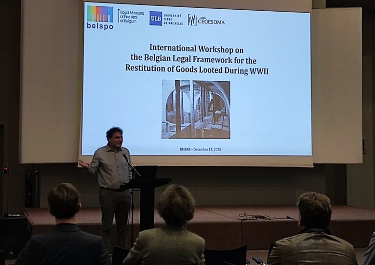 Atelier international – Le cadre juridique belge de la restitution des biens spoliés pendant la Seconde Guerre mondiale