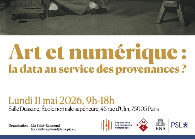 Art et numérique : la data au service des provenances ? Bilan et problématiques de la journée d’études du 11 mai 2026